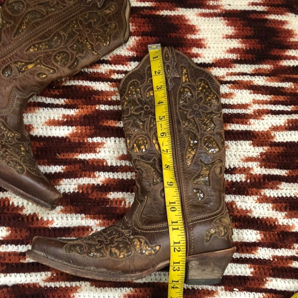 Twisted X Steppin’out Chocolate Brown Python Inla… - image 6